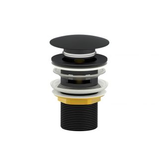 Донный клапан для раковины Wonzon & Woghand WW-88SS01-MB с переливом чёрный матовый